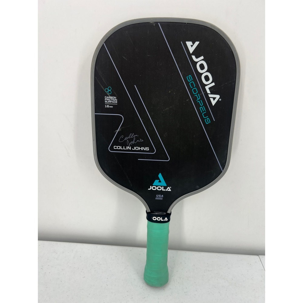 JOOLA Scorpeus Collin Johns Signature Pickleball Paddle 16mm Carbon Black Teal